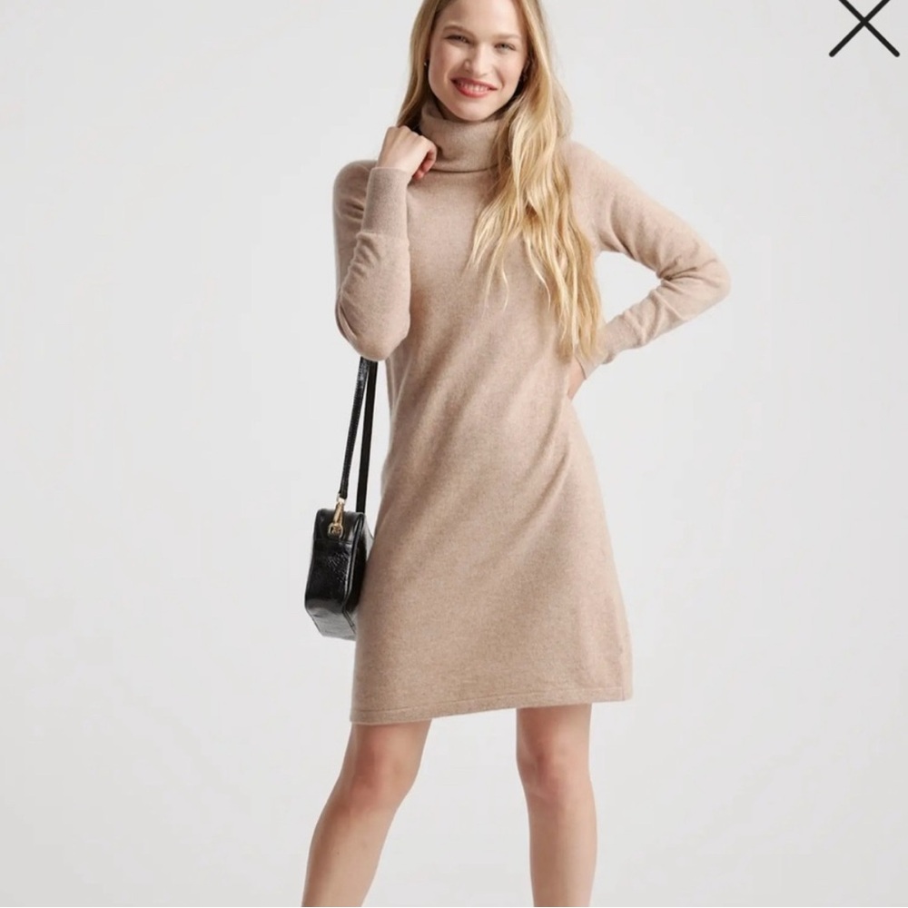QUINCE Cashmere Turtleneck Sweater Dress